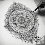 Tattoo sketch cosmic kingdom, tattoo line art… – tattoo sketch (№1758802216_0, 25.09.2025 12:10) — tattoovalue.net