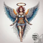 Tattoo sketch узор в виде ангела, concept art… – tattoo sketch (№1758802810_0, 25.09.2025 12:20) — tattoovalue.net