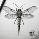 Tattoo sketch dobsonfly, tattoo drawing outli… – tattoo sketch (№1758803400_0, 25.09.2025 12:30) — tattoovalue.net