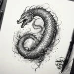 Tattoo sketch sea serpent, tattoo sketch desi… – tattoo sketch (№1758803790_0, 25.09.2025 12:36) — tattoovalue.net