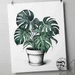 Tattoo sketch monstera plant in a pot – tattoo sketch (№1758880814_0, 26.09.2025 10:00) — tattoovalue.net