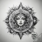 Tattoo sketch cosmic realm, concept art for t… – tattoo sketch (№1758881012_0, 26.09.2025 10:03) — tattoovalue.net