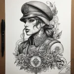 Tattoo sketch soldier with a key, tattoo sket… – tattoo sketch (№1758882580_0, 26.09.2025 10:29) — tattoovalue.net