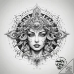 Tattoo sketch cosmic myth – tattoo sketch (№1758884547_0, 26.09.2025 11:02) — tattoovalue.net