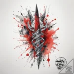 Tattoo sketch blade, tattoo line art, soft wh… – tattoo sketch (№1758886118_0, 26.09.2025 11:28) — tattoovalue.net