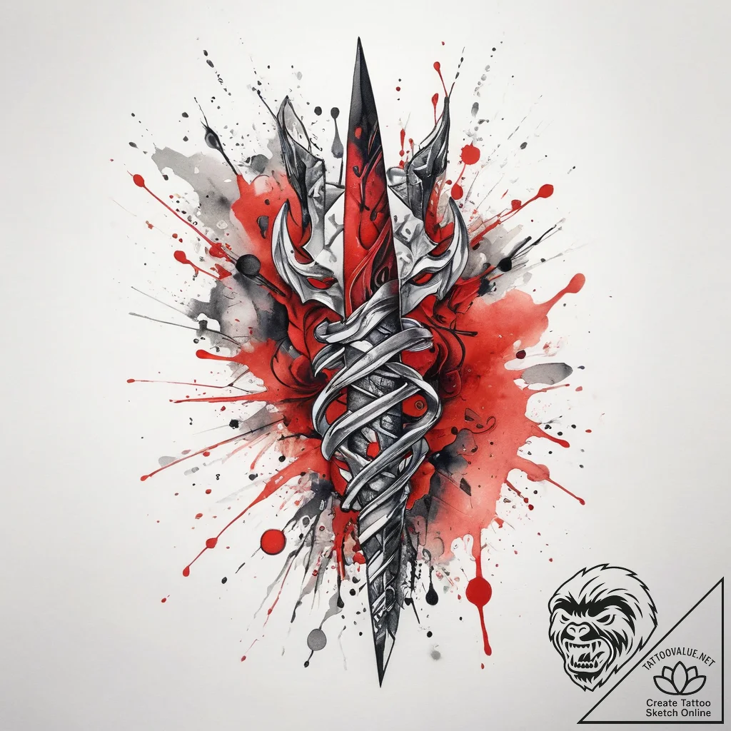 Tattoo sketch blade, tattoo line art, soft wh... - tattoo sketch (№1758886118_0, 26.09.2025 11:28) — tattoovalue.net