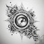 Tattoo sketch cosmic essence – tattoo sketch (№1758886508_0, 26.09.2025 11:35) — tattoovalue.net