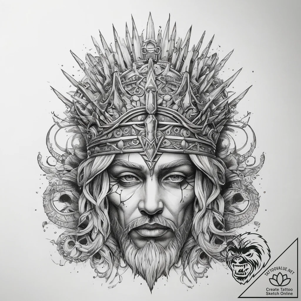 Tattoo sketch throne - tattoo sketch (№1758887872_0, 26.09.2025 11:57) — tattoovalue.net