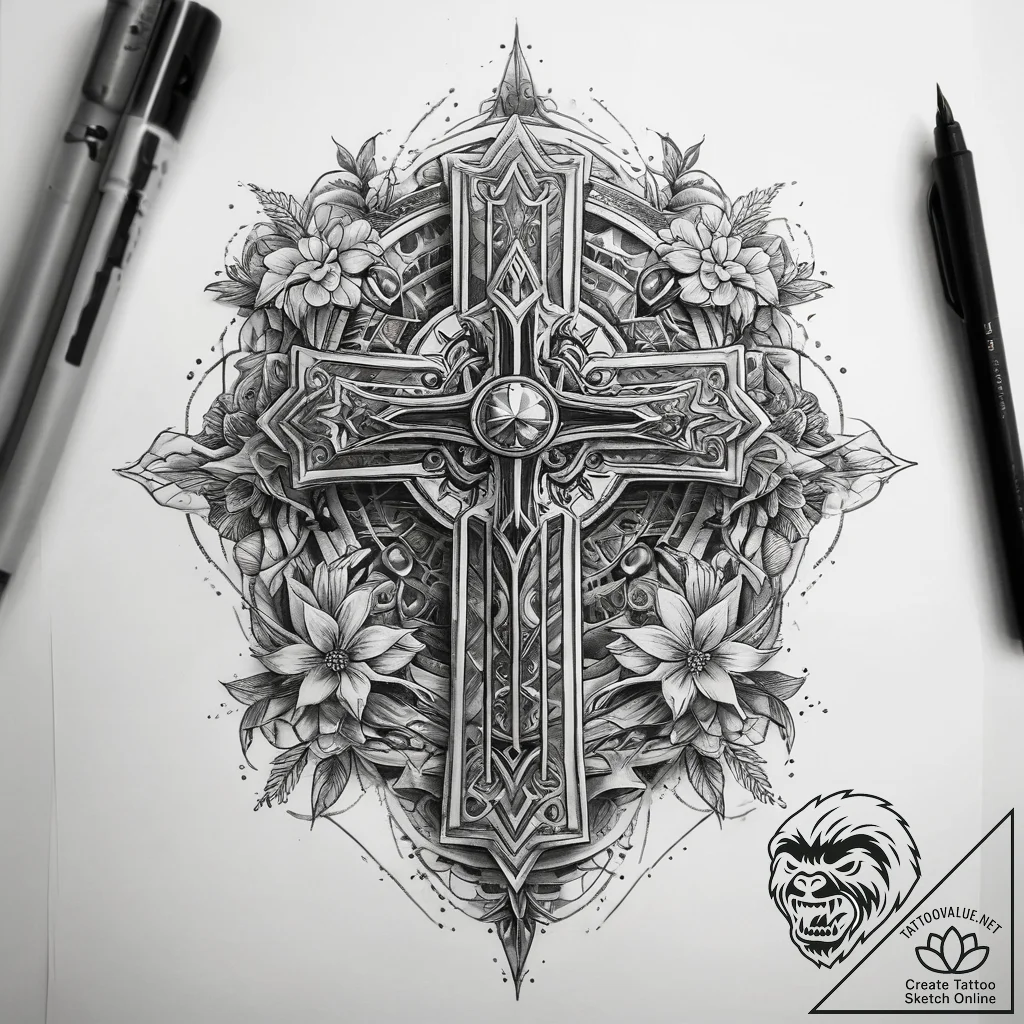 Tattoo sketch silver, artistic tattoo sketch,... - tattoo sketch (№1758888069_0, 26.09.2025 12:01) — tattoovalue.net