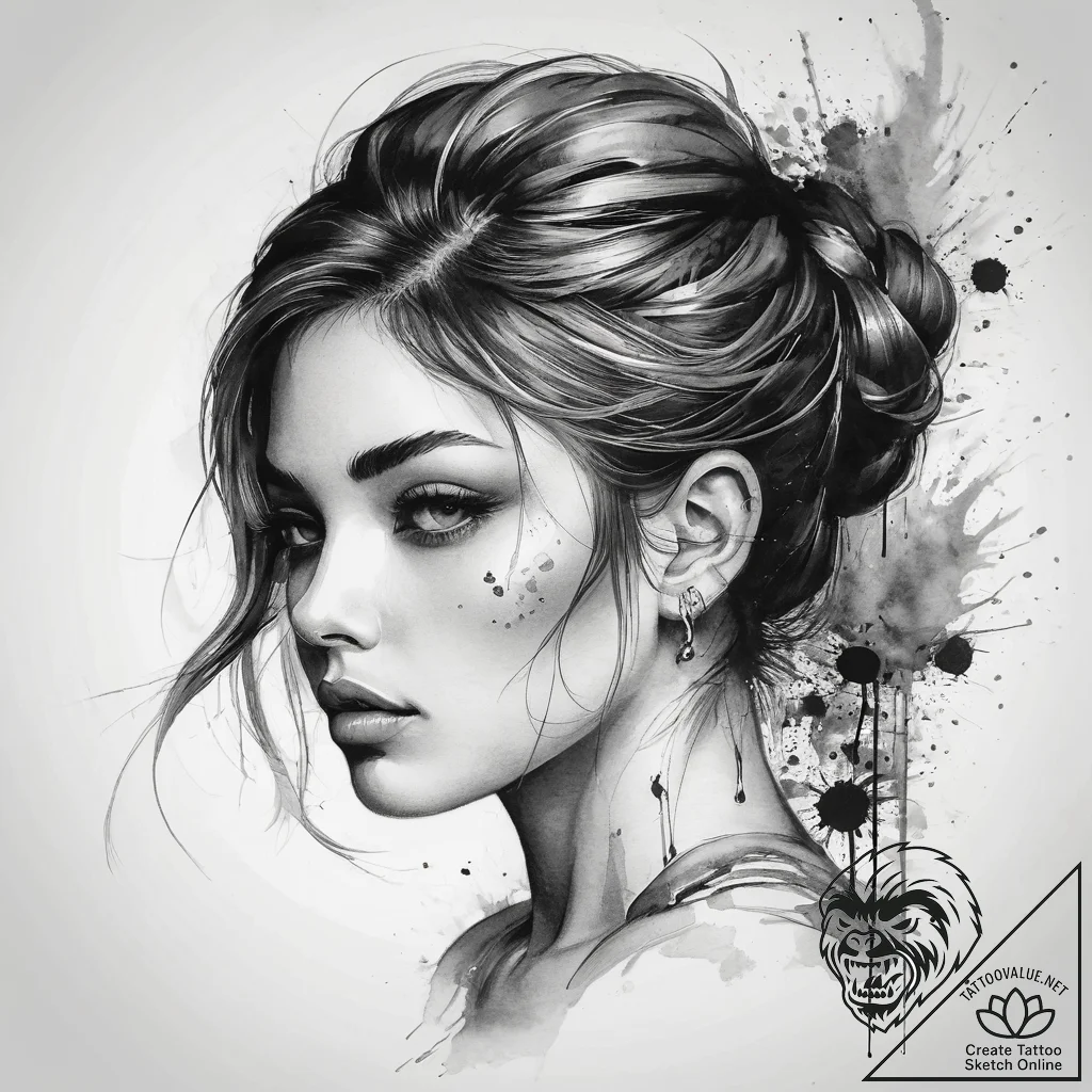 Tattoo sketch air, tattoo line art, on a clea... - tattoo sketch (№1758974847_0, 27.09.2025 12:07) — tattoovalue.net