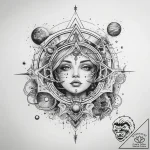 Tattoo sketch cosmic land – tattoo sketch (№1758975434_0, 27.09.2025 12:17) — tattoovalue.net