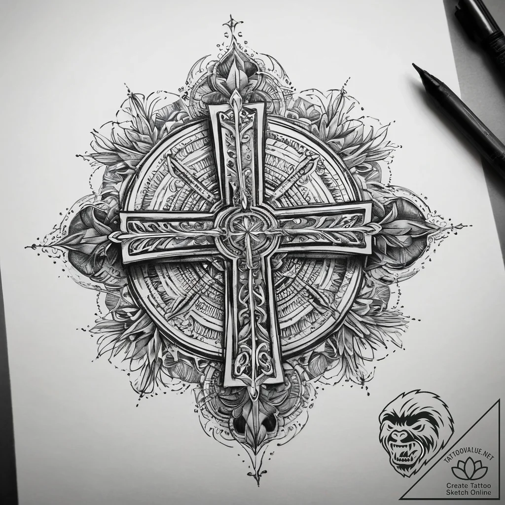 Tattoo sketch fan tattoo, ink illustration fo... - tattoo sketch (№1758975632_0, 27.09.2025 12:20) — tattoovalue.net