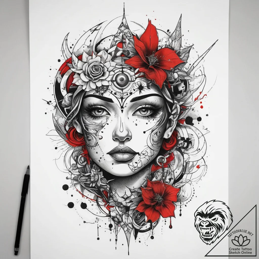 Tattoo sketch celestial tattoo, tattoo drawin... - tattoo sketch (№1758975829_0, 27.09.2025 12:23) — tattoovalue.net