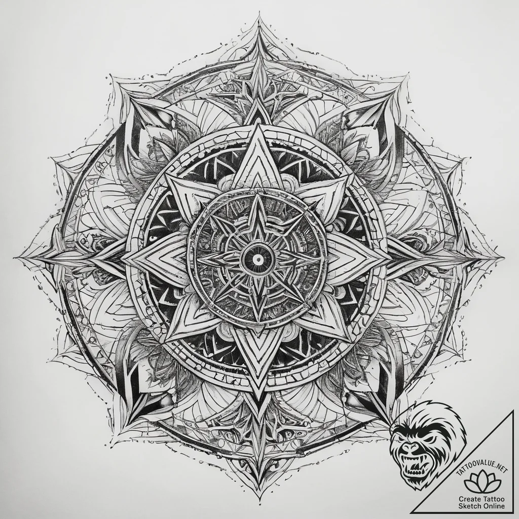 Tattoo sketch cosmic legend, ink illustration... - tattoo sketch (№1758976612_0, 27.09.2025 12:36) — tattoovalue.net