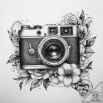 Tattoo sketch vintage camera with a photo, ta… – tattoo sketch (№1758977199_0, 27.09.2025 12:46) — tattoovalue.net