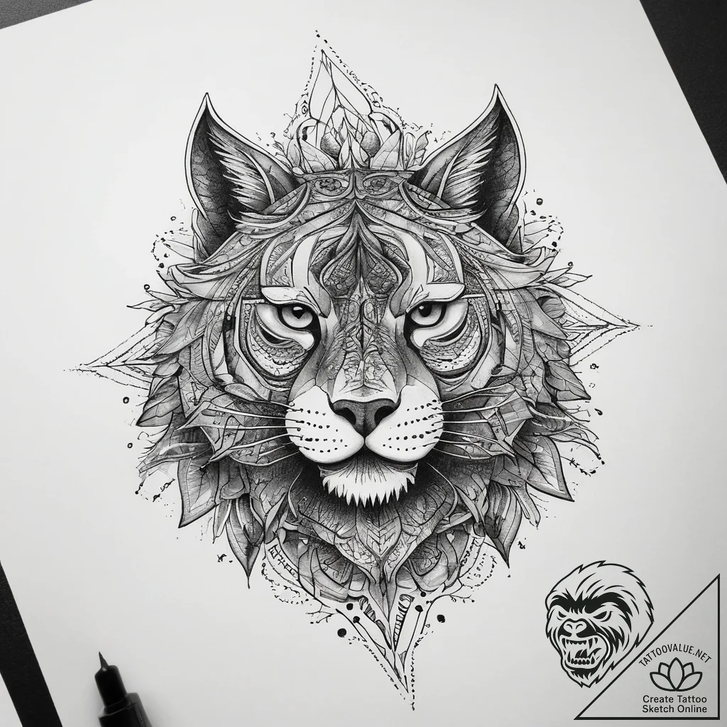 Tattoo sketch brown, tattoo line art, clean l... - tattoo sketch (№1758978178_0, 27.09.2025 13:02) — tattoovalue.net