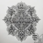 Tattoo sketch sacred scene, artistic tattoo s… – tattoo sketch (№1758978764_0, 27.09.2025 13:12) — tattoovalue.net