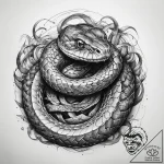 Tattoo sketch old school змея, concept art fo… – tattoo sketch (№1758978960_0, 27.09.2025 13:16) — tattoovalue.net