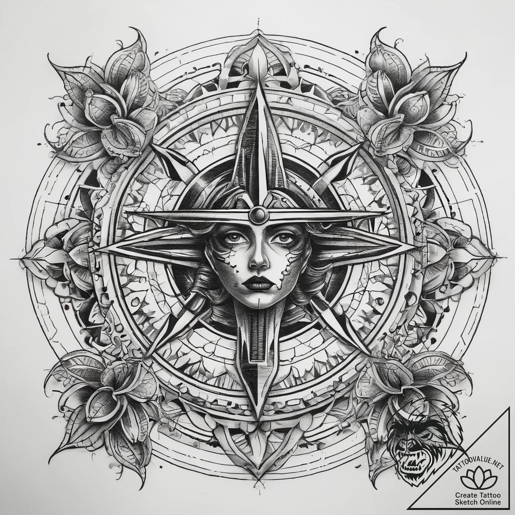 Tattoo sketch cosmic realm, tattoo drawing ou... - tattoo sketch (№1758979156_0, 27.09.2025 13:19) — tattoovalue.net