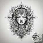 Tattoo sketch cosmic tale, tattoo line art, b… – tattoo sketch (№1758979548_0, 27.09.2025 13:25) — tattoovalue.net