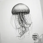 Tattoo sketch jellyfish tattoo – tattoo sketch (№1758979940_0, 27.09.2025 13:32) — tattoovalue.net