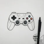 Tattoo sketch 1990s video game controller, ta… – tattoo sketch (№1758980526_0, 27.09.2025 13:42) — tattoovalue.net