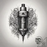 Tattoo sketch череп с поршнем, ink illustrati… – tattoo sketch (№1758980722_0, 27.09.2025 13:45) — tattoovalue.net