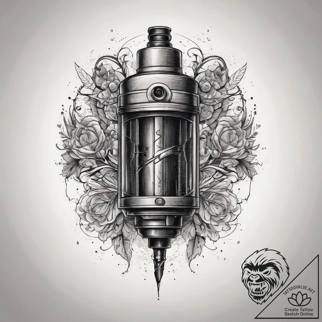 Tattoo sketch череп с поршнем, ink illustrati... - tattoo sketch (№1758980722_0, 27.09.2025 13:45) — tattoovalue.net
