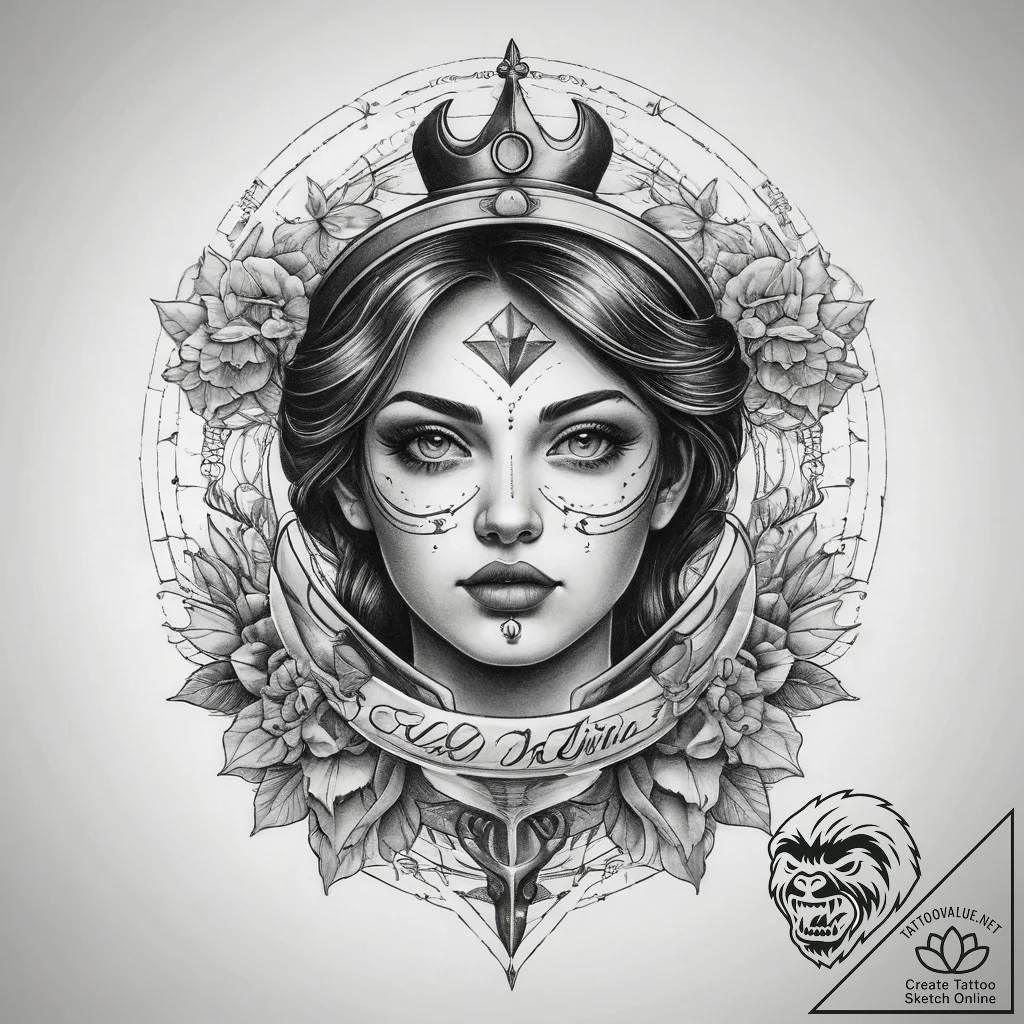 Tattoo sketch divine existence, artistic tatt... - tattoo sketch (№1758981307_0, 27.09.2025 13:55) — tattoovalue.net