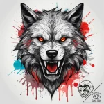 Tattoo sketch werewolf with a person, tattoo… – tattoo sketch (№1758982474_0, 27.09.2025 14:14) — tattoovalue.net