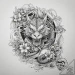 Tattoo sketch vintage mirror tattoo, ink illu… – tattoo sketch (№1758984041_0, 27.09.2025 14:40) — tattoovalue.net