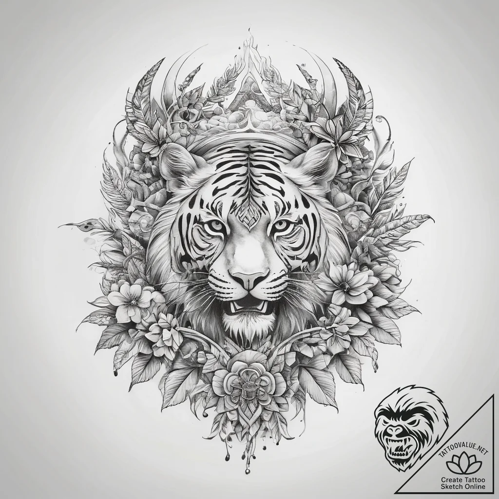 Tattoo sketch nature - tattoo sketch (№1758987562_0, 27.09.2025 15:39) — tattoovalue.net