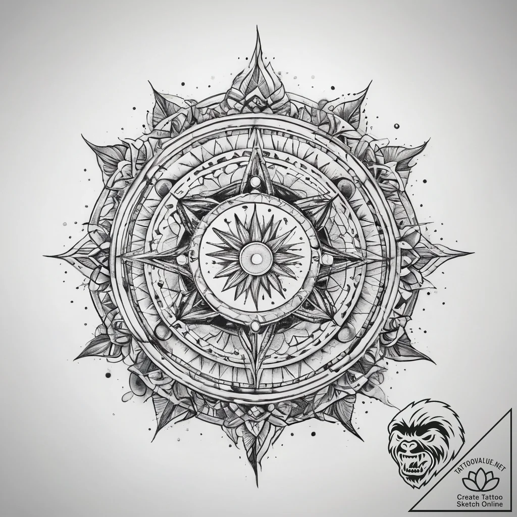 Tattoo sketch cosmic source - tattoo sketch (№1758988736_0, 27.09.2025 15:58) — tattoovalue.net