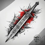 Tattoo sketch dagger sheath, ink illustration… – tattoo sketch (№1758988931_0, 27.09.2025 16:02) — tattoovalue.net