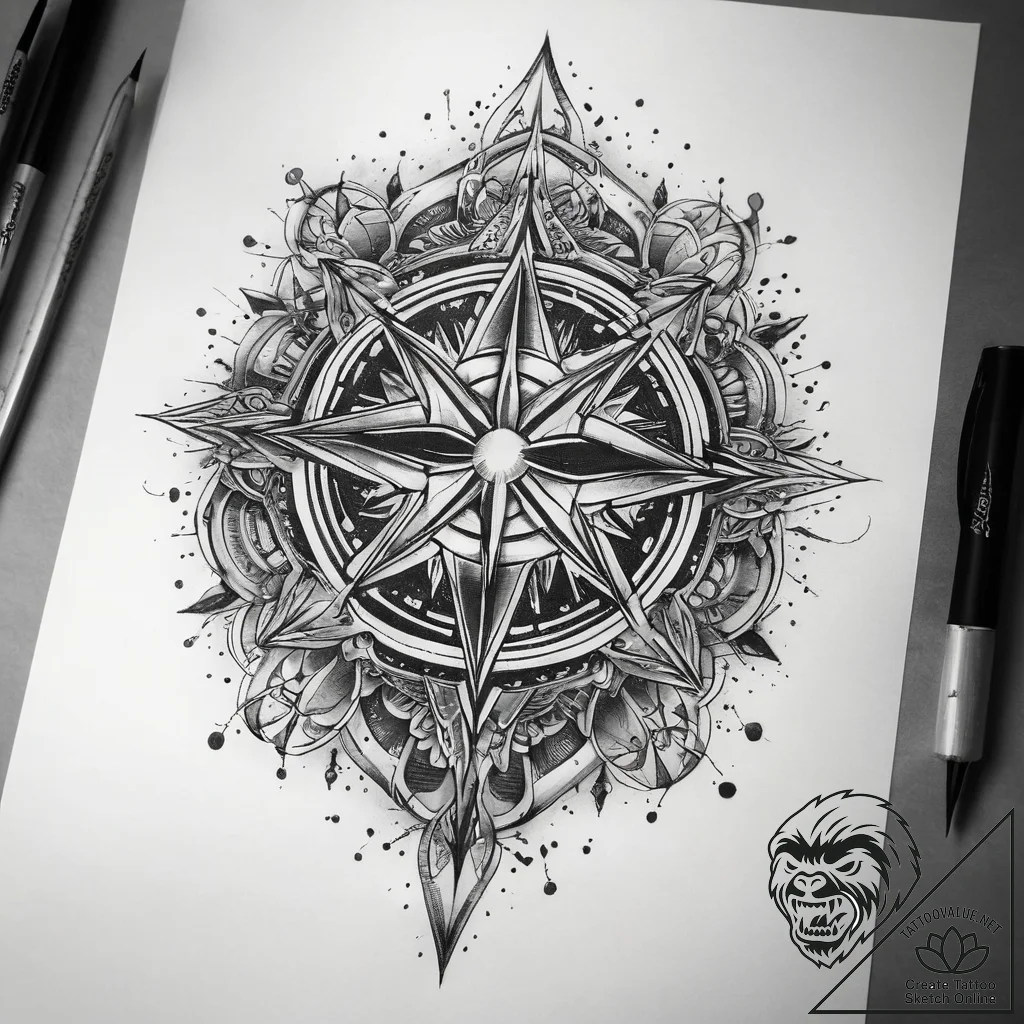 Tattoo sketch cosmic identity, tattoo sketch... - tattoo sketch (№1758989908_0, 27.09.2025 16:18) — tattoovalue.net
