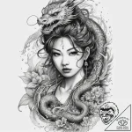 Tattoo sketch soldier with a chain, ink illus… – tattoo sketch (№1758990699_0, 27.09.2025 16:31) — tattoovalue.net