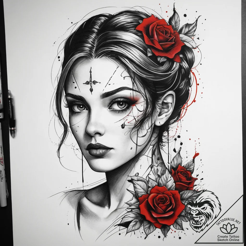 Tattoo sketch st. jude, concept art for tatto... - tattoo sketch (№1758992659_0, 27.09.2025 17:04) — tattoovalue.net