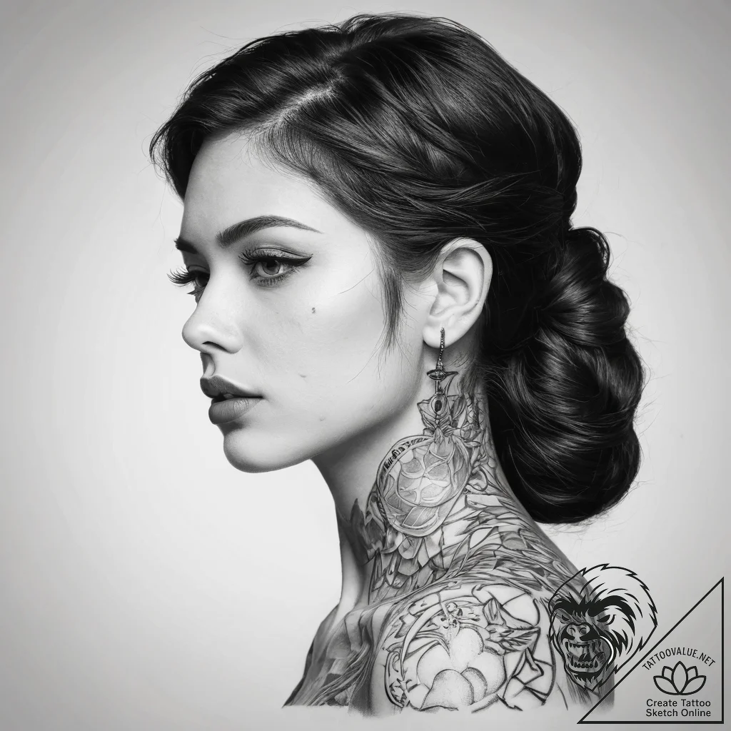 Tattoo sketch expression - tattoo sketch (№1758993841_0, 27.09.2025 17:24) — tattoovalue.net