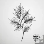 Tattoo sketch a symbolic plant, ink illustrat… – tattoo sketch (№1758995605_0, 27.09.2025 17:53) — tattoovalue.net