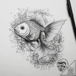 Tattoo sketch goldfish, tattoo drawing outlin… – tattoo sketch (№1758995802_0, 27.09.2025 17:56) — tattoovalue.net