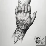 Tattoo sketch hands with a chain, concept art… – tattoo sketch (№1759000727_0, 27.09.2025 19:18) — tattoovalue.net