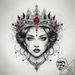 Tattoo sketch tiara tattoo, tattoo sketch des… – tattoo sketch (№1759002890_0, 27.09.2025 19:54) — tattoovalue.net