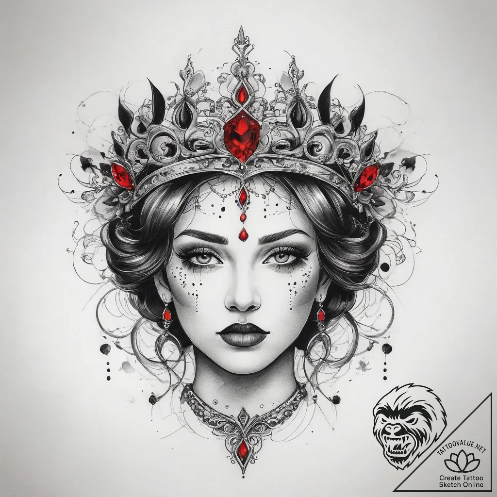 Tattoo sketch tiara tattoo, tattoo sketch des... - tattoo sketch (№1759002890_0, 27.09.2025 19:54) — tattoovalue.net