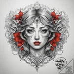 Tattoo sketch red, tattoo line art, neo tradi… – tattoo sketch (№1759005644_0, 27.09.2025 20:40) — tattoovalue.net