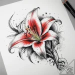 Tattoo sketch stargazer lily, tattoo flash sh… – tattoo sketch (№1759006035_0, 27.09.2025 20:47) — tattoovalue.net