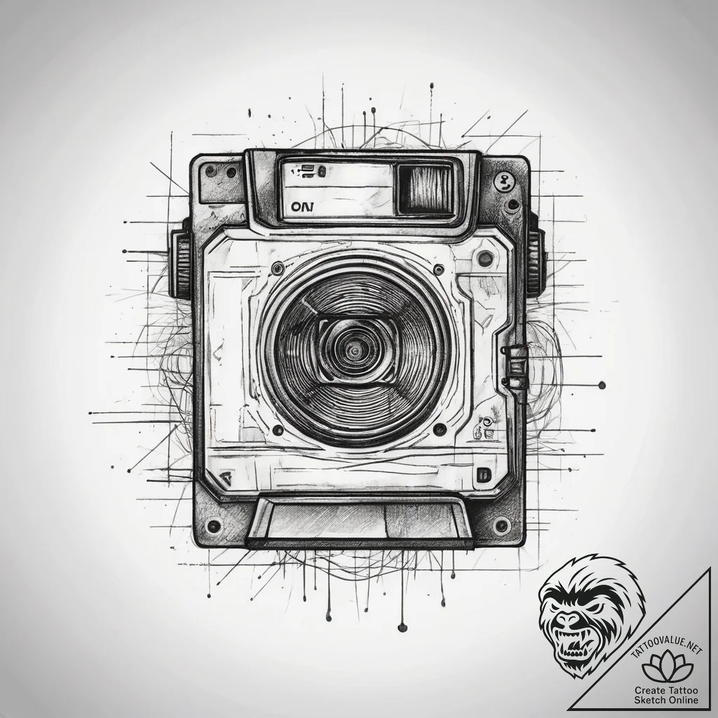 Tattoo sketch 90s floppy disk, artistic tatto... - tattoo sketch (№1759058579_0, 28.09.2025 11:22) — tattoovalue.net
