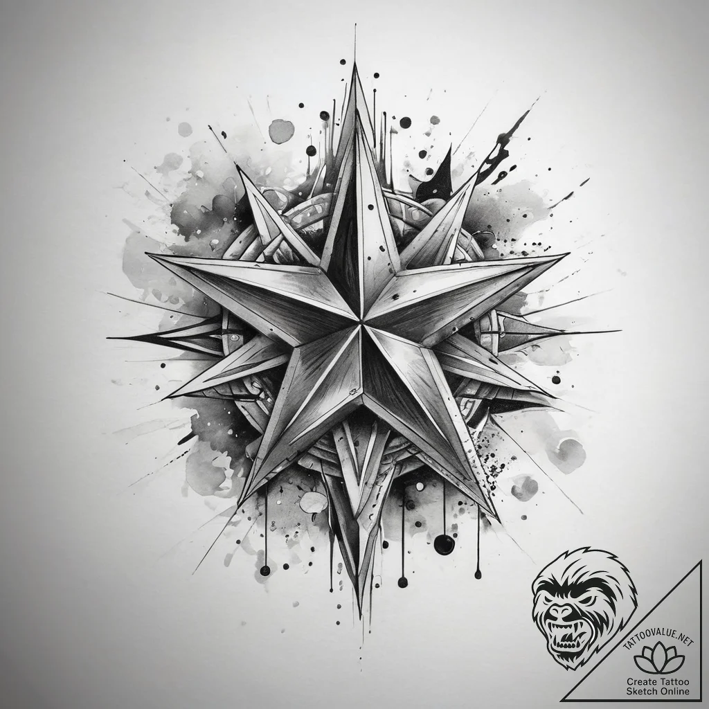 Tattoo sketch stars tattoo, tattoo sketch des... - tattoo sketch (№1759062288_0, 28.09.2025 12:24) — tattoovalue.net