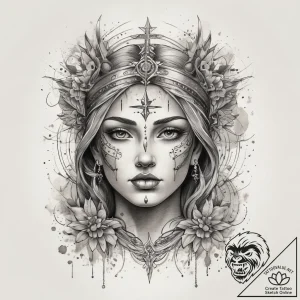 Tattoo sketch holy portrayal, tattoo flash sh… – tattoo sketch (№1759063074_0, 28.09.2025 12:37) — tattoovalue.net