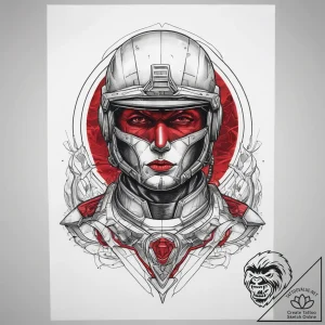 Tattoo sketch soldier with a spacecraft, conc… – tattoo sketch (№1759063462_0, 28.09.2025 12:44) — tattoovalue.net