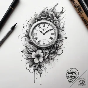 Tattoo sketch часы, tattoo sketch design, wat… – tattoo sketch (№1759063655_0, 28.09.2025 12:47) — tattoovalue.net